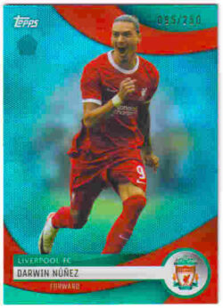 2023-24 Topps Liverpool Team Set #21 The Mighty Reds - Darwin Núñez SN250