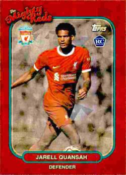 2023-24 Topps Liverpool Team Set #29 The Mighty Reds Red Ice - Jarell Quansah