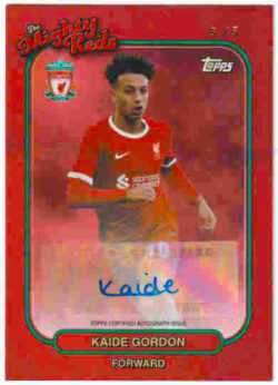 2023-24 Topps Liverpool Team Set #MR-KC The Mighty Reds Autograph - Kaide Gordon SN5