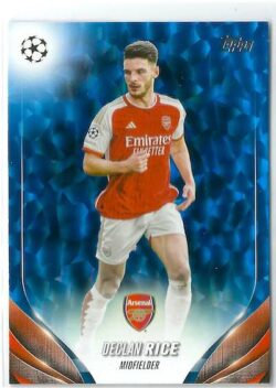 2023-24 Topps UEFA Club Competitions #006 Blue Icy Foil Declan Rice SN75