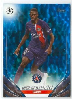 2023-24 Topps UEFA Club Competitions #014 Blue Icy Foil Ousmane Dembélé SN75