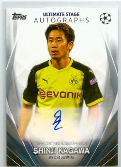 2023-24 Topps UEFA Club Competitions #USA-SK Ultimate Stage Autographs Shinji Kagawa