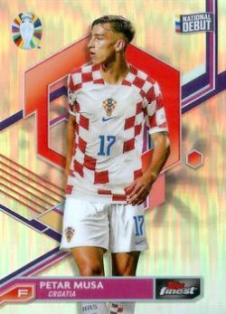 2023 Topps Finest Road to UEFA EURO 2024 #015 Refractor Petar Musa