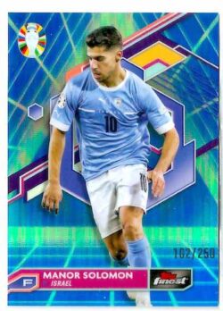 2023 Topps Finest Road to UEFA EURO 2024 #042 Blue Vaporwave Manor Solomon SN250