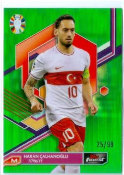 2023 Topps Finest Road to UEFA EURO 2024 #091 Green Hakan Çalhanoğlu SN99