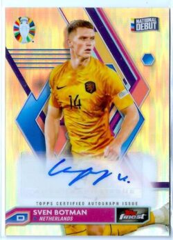 2023 Topps Finest Road to UEFA EURO 2024 #BCA-SB Base Card Autograph Sven Botman