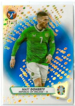 2023 Topps Pristine Road to UEFA EURO 2024 #146 Blue Refractor Matt Doherty SN75