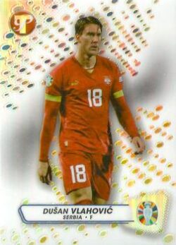 2023 Topps Pristine Road to UEFA EURO 2024 #156 Refractor Dušan Vlahović