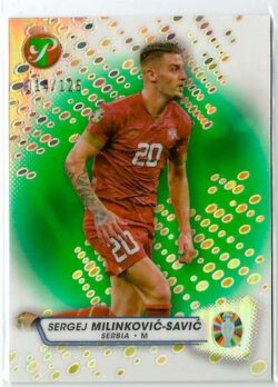 2023 Topps Pristine Road to UEFA EURO 2024 #160 Green Refractor Sergej Milinković-Savić SN125