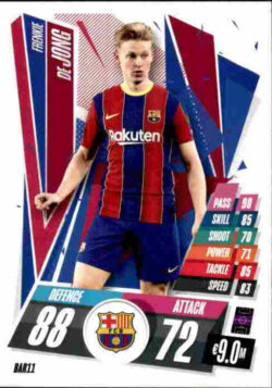 2020-21 Topps UCL Match Attax #BAR11 Frenkie de Jong