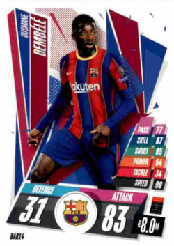 2020-21 Topps UCL Match Attax #BAR14 Ousmane Dembélé