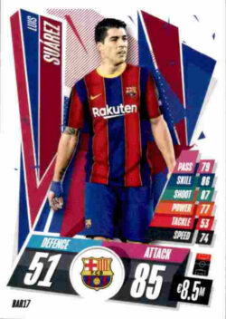 2020-21 Topps UCL Match Attax #BAR17 Luis Suarez