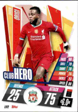 2020-21 Topps UCL Match Attax #LIV02 Divock Origi