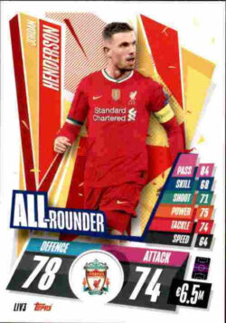 2020-21 Topps UCL Match Attax #LIV03 Jordan Henderson