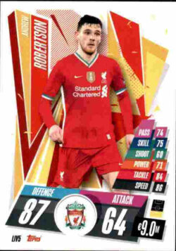 2020-21 Topps UCL Match Attax #LIV05 Andrew Robertson