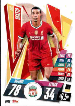 2020-21 Topps UCL Match Attax #LIV10 Joel Matip