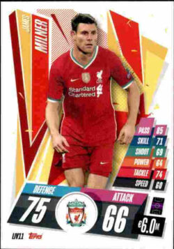 2020-21 Topps UCL Match Attax #LIV11 James Milner