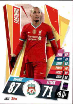 2020-21 Topps UCL Match Attax #LIV12 Fabinho