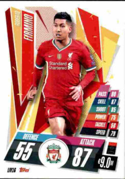 2020-21 Topps UCL Match Attax #LIV16 Roberto Firmino