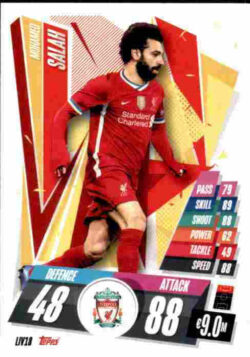 2020-21 Topps UCL Match Attax #LIV18 Mohamed Salah