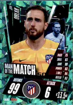 2020-21 Topps UCL Match Attax #MM04 Jan Oblak