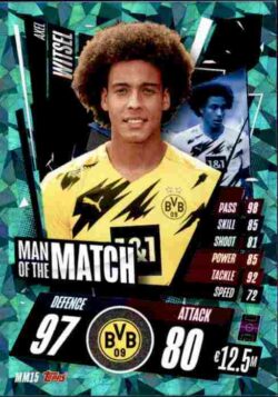 2020-21 Topps UCL Match Attax #MM15 Axel Witsel