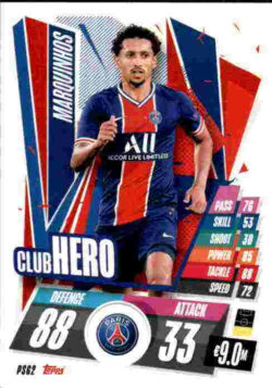 2020-21 Topps UCL Match Attax #PSG02 Marquinhos