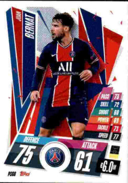 2020-21 Topps UCL Match Attax #PSG08 Juan Bernat