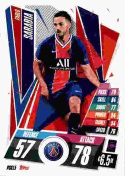 2020-21 Topps UCL Match Attax #PSG15 Pablo Sarabia