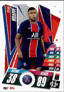 2020-21 Topps UCL Match Attax #PSG17 Kylian Mbappe