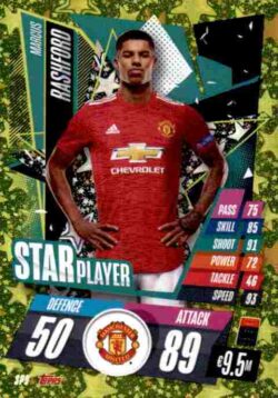 2020-21 Topps UCL Match Attax #SP09 Marcus Rashford