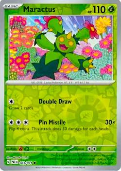 2024 Pokemon Scarlet and Violet-Paldean Fates #PAF003-091 Reverse Holo Maractus