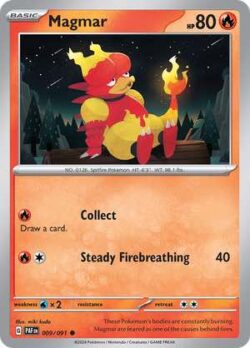 2024 Pokemon Scarlet and Violet-Paldean Fates #PAF009-091 Magmar