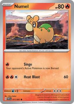 2024 Pokemon Scarlet and Violet-Paldean Fates #PAF011-091 Numel