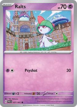 2024 Pokemon Scarlet and Violet-Paldean Fates #PAF027-091 Ralts