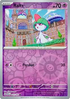 2024 Pokemon Scarlet and Violet-Paldean Fates #PAF027-091 Reverse Holo Ralts