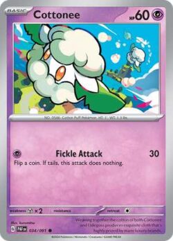 2024 Pokemon Scarlet and Violet-Paldean Fates #PAF034-091 Cottonee