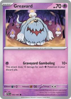 2024 Pokemon Scarlet and Violet-Paldean Fates #PAF042-091 Greavard