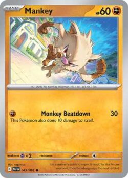 2024 Pokemon Scarlet and Violet-Paldean Fates #PAF045-091 Mankey