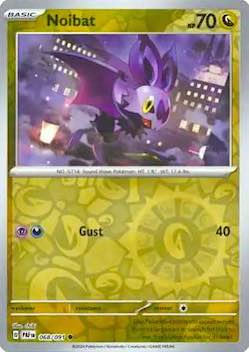 2024 Pokemon Scarlet and Violet-Paldean Fates #PAF068-091 Reverse Holo Noibat