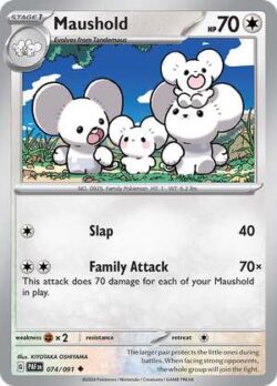 2024 Pokemon Scarlet and Violet-Paldean Fates #PAF074-091 Maushold