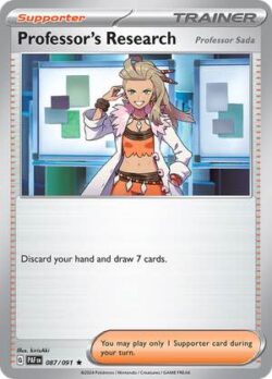 2024 Pokemon Scarlet and Violet-Paldean Fates #PAF087-091 Professors Research Sada