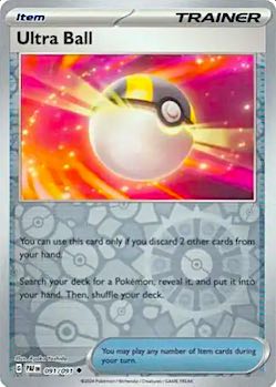 2024 Pokemon Scarlet and Violet-Paldean Fates #PAF091-091 Reverse Holo Ultra Ball