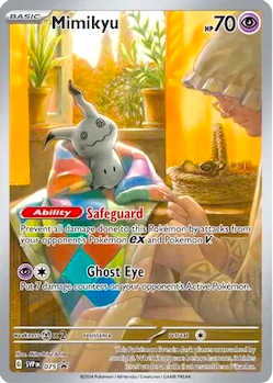 2024 Pokemon Scarlet and Violet-Paldean Fates #SVP-075 Illustration Rare Mimikyu Promo