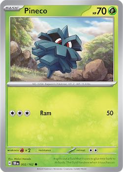 2024 Pokemon Scarlet and Violet-Temporal Forces #TEF002-162 Pineco