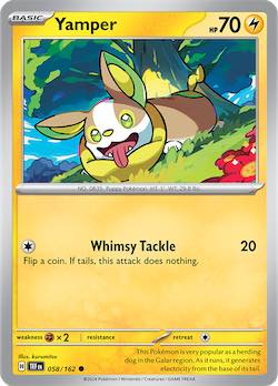 2024 Pokemon Scarlet and Violet-Temporal Forces #TEF058-162 Yamper