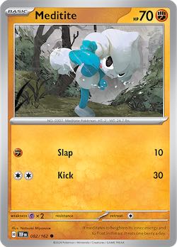 2024 Pokemon Scarlet and Violet-Temporal Forces #TEF082-162 Meditite