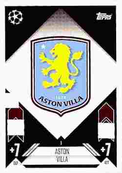 2024-25 Topps Match Attax UCC #001 Aston Villa Team Badge