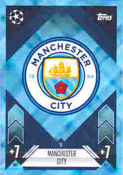 2024-25 Topps Match Attax UCC #010 Blue Crystal Manchester City Team Badge