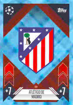 2024-25 Topps Match Attax UCC #109 Blue Crystal Atletico Madrid Team Badge